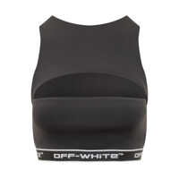 Topuri Off-White Off-White Black Cut Out Top With Logo Femei