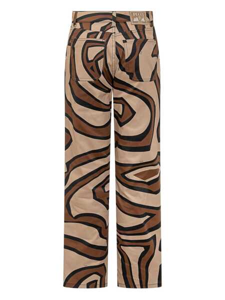 Pantaloni casual PUCCI Pucci Pucci Geometric Print Pants Beige Femei (BM 19285902) 2