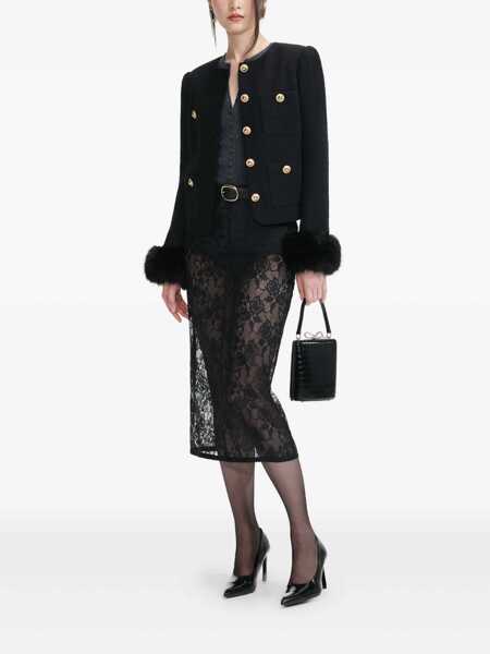 Geci Self-Portrait Self-Portrait Jacket Black Femei (BM 19285920) 4