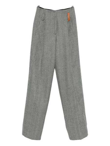 Pantaloni casual forteforte ForteForte Grey My Pants Pants In Wool GREY Femei (BM 19286139) 1