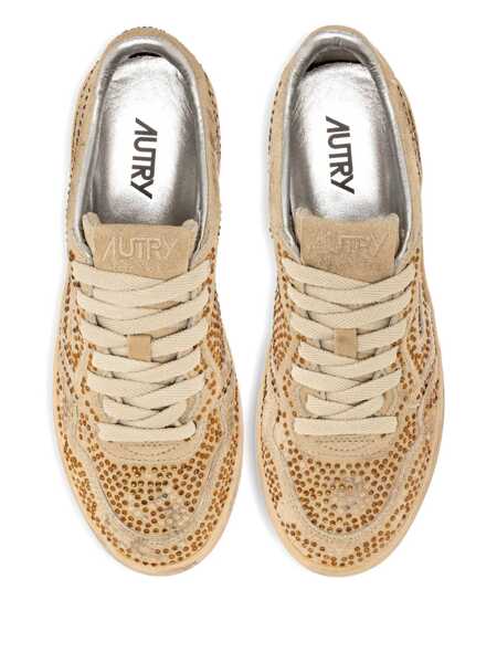 Sneakers AUTRY Autry Medalist Low Crystal Sneakers In Bronze Micro Rhinestone Beige Femei (BM 19286445) 4