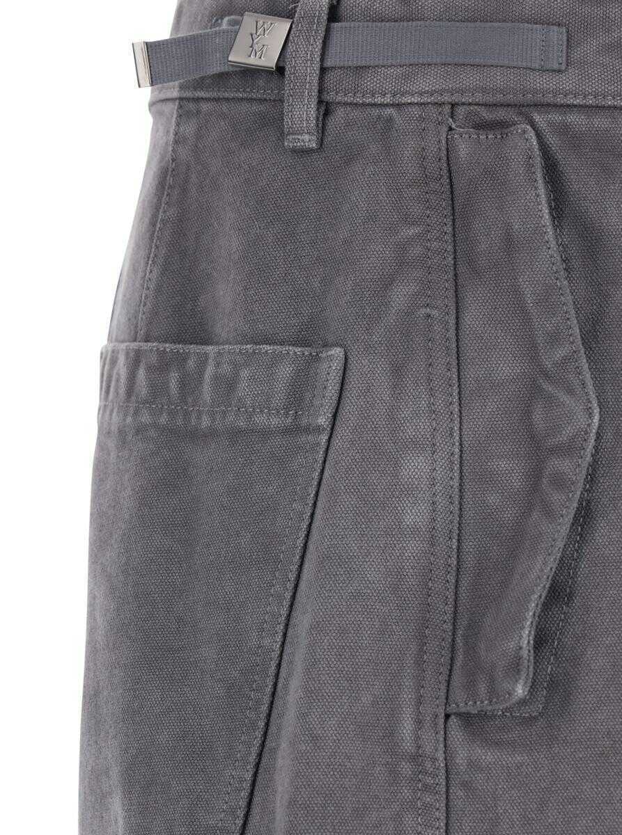 Pantaloni WOOYOUNGMI Grey Pants With Belt Loops In Cotton Man GREY Barbati (BM 19286547) 3