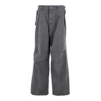 Pantaloni Grey Pants With Belt Loops In Cotton Man Barbati