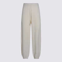 Pantaloni casual Fabiana Filippi White Wool Pants Femei
