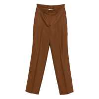 Pantaloni casual Semicouture 'Agaria' Pants In Brown Wool Femei