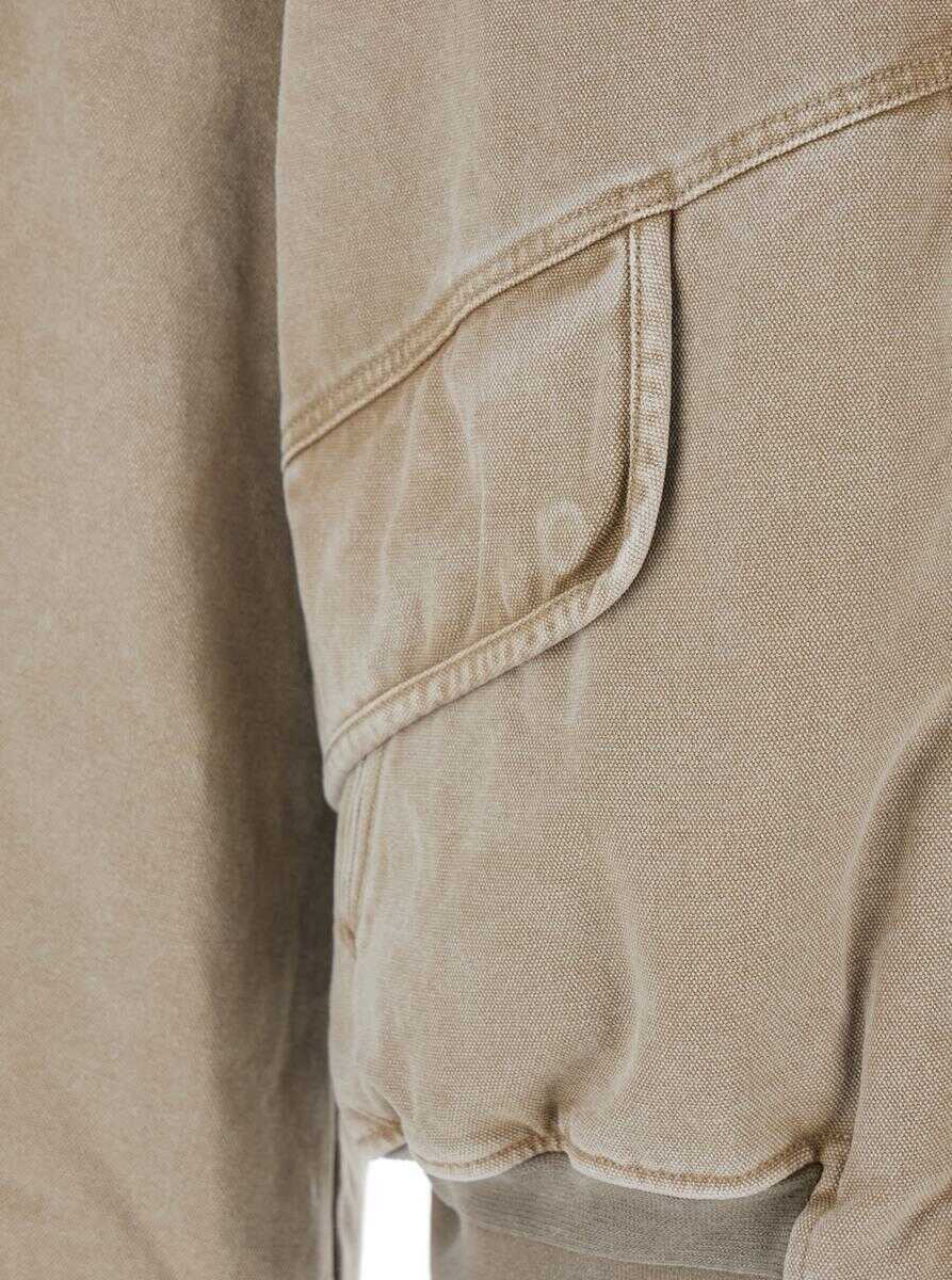 Geci WOOYOUNGMI Beige Jacket With Contrasting Collar And Distressed Effect In Cotton Blend Man Beige Barbati (BM 19287459) 3