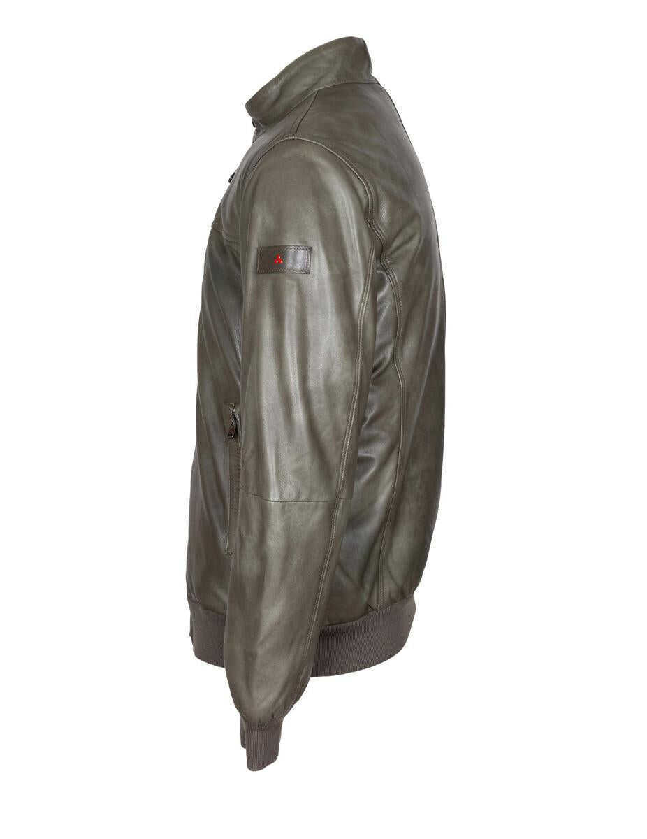 Bomber jacket Peuterey Peuterey Leather Bomber Jacket GREEN Barbati (BM 19287573) 2