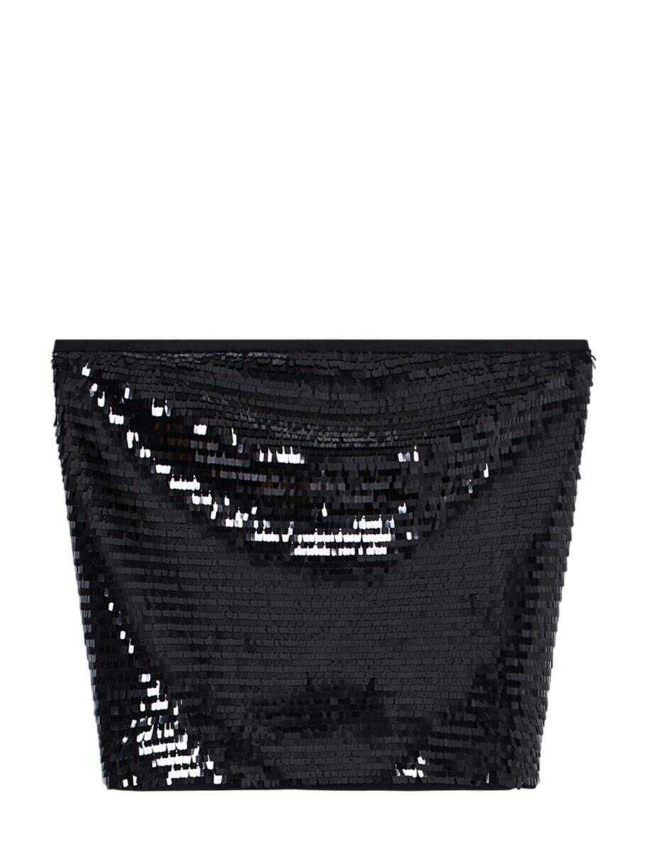 Topuri Armani Exchange Armani Exchange Top BLACK SEQUINS Femei (BM 19288218) 1