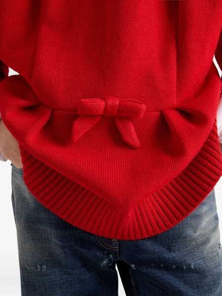Pulovere Prada Prada Round Neck Sweater In Virgin Wool RED Femei (BM 19288356) 5