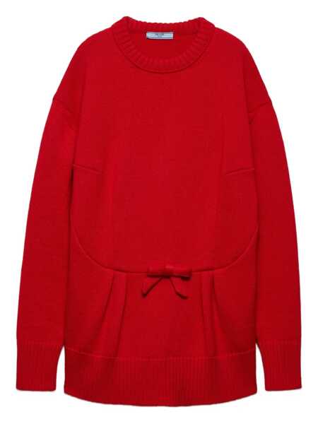 Pulovere Prada Prada Round Neck Sweater In Virgin Wool RED Femei (BM 19288356) 1