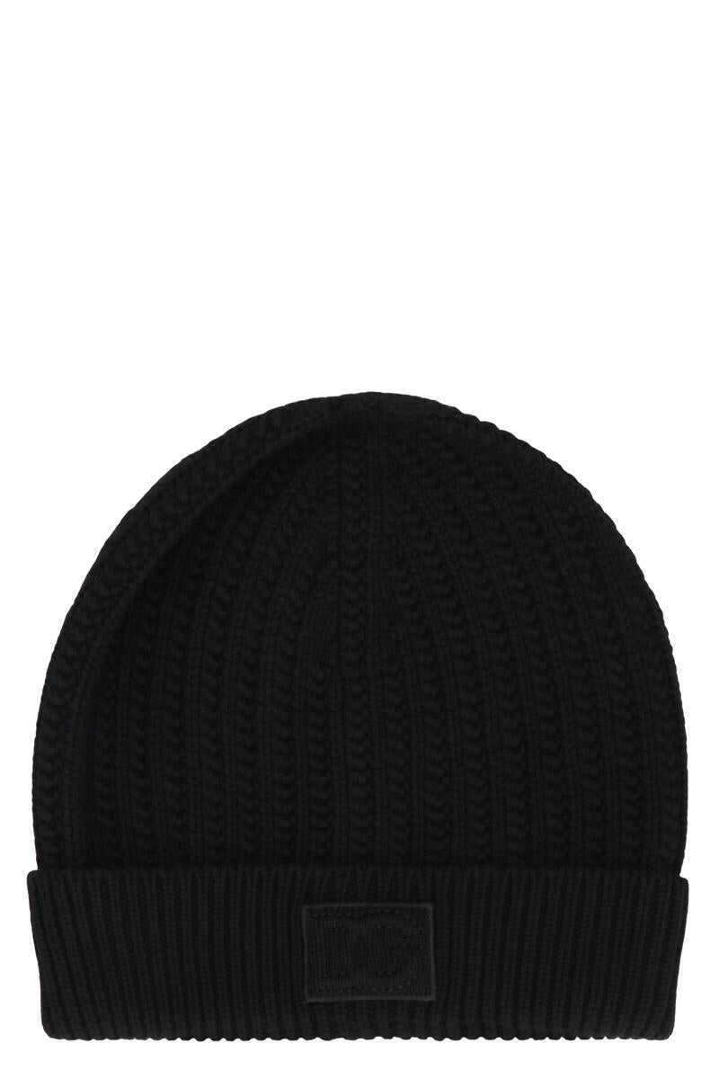 Sepci Dolce & Gabbana Dolce & Gabbana Black Knit Wool Hat Black Barbati (BM 19288542) 1