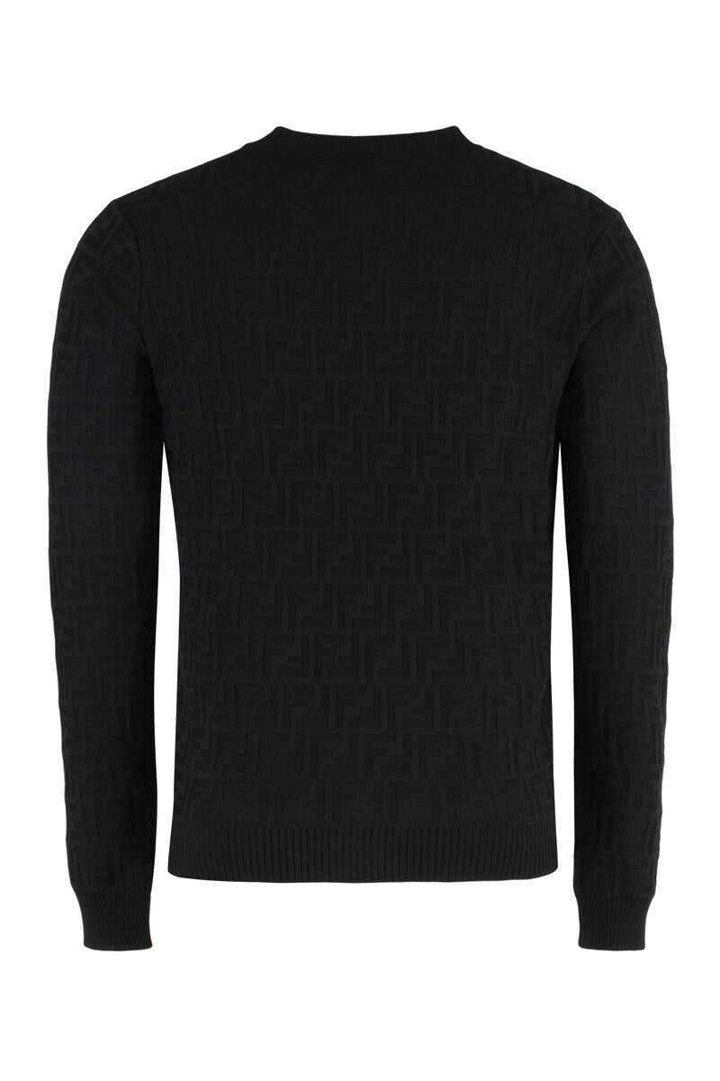Pulovere Fendi Fendi Sweater With Round Neck Made Of Cotton Black Barbati (BM 19288929) 2