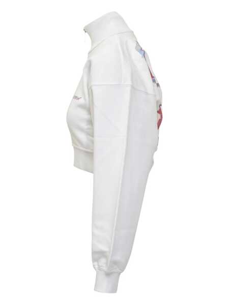 Pulovere Off-White Off-White Off-White White Crop Sweatshirt With Logo And Arrow Print WHITE Femei (BM 19289091) 2