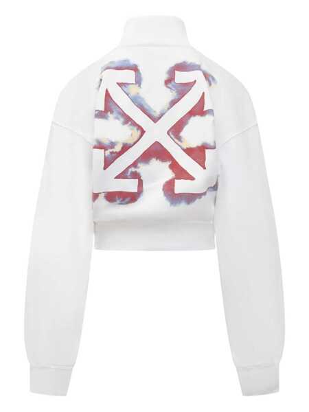 Pulovere Off-White Off-White Off-White White Crop Sweatshirt With Logo And Arrow Print WHITE Femei (BM 19289091) 3
