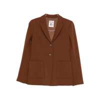 Sacouri Semicouture Brown 'Alma' Blazer Jacket With Pockets Femei