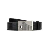Curele Montblanc Black Leather Belt Barbati