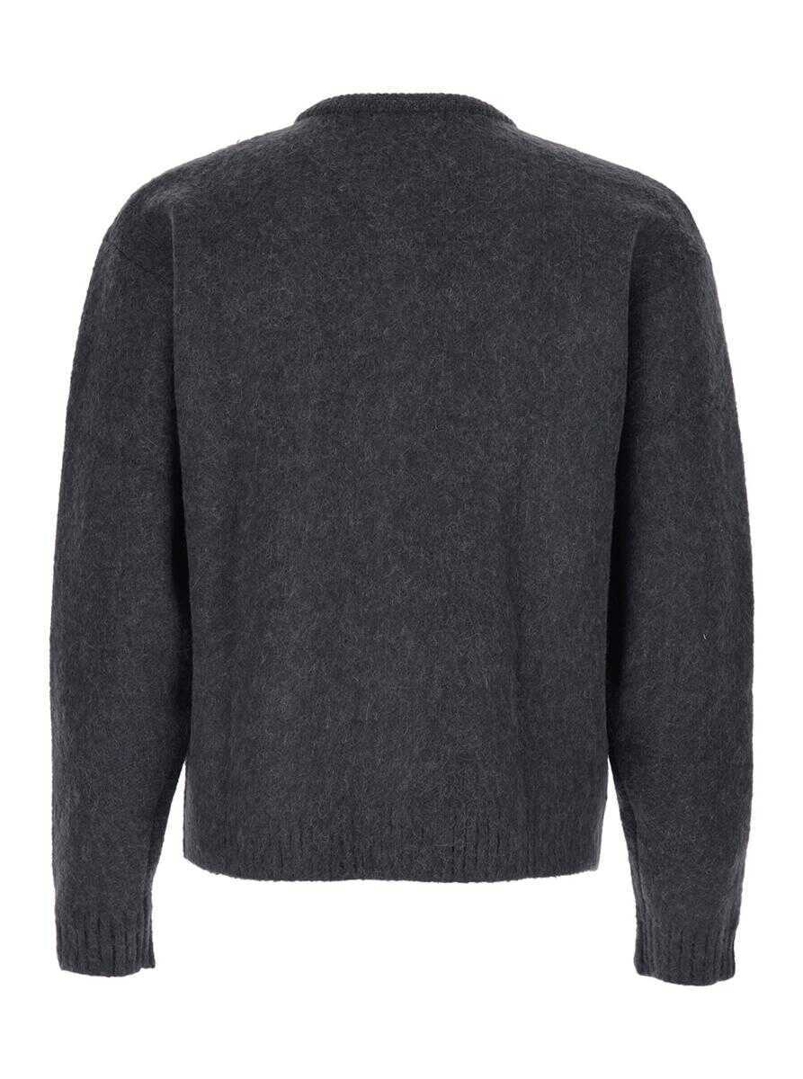 Pulovere Tonywack Grey Crew Neck Sweater With Front Pockets And Brushed Effect In Fabric Man GREY Barbati (BM 19289727) 2