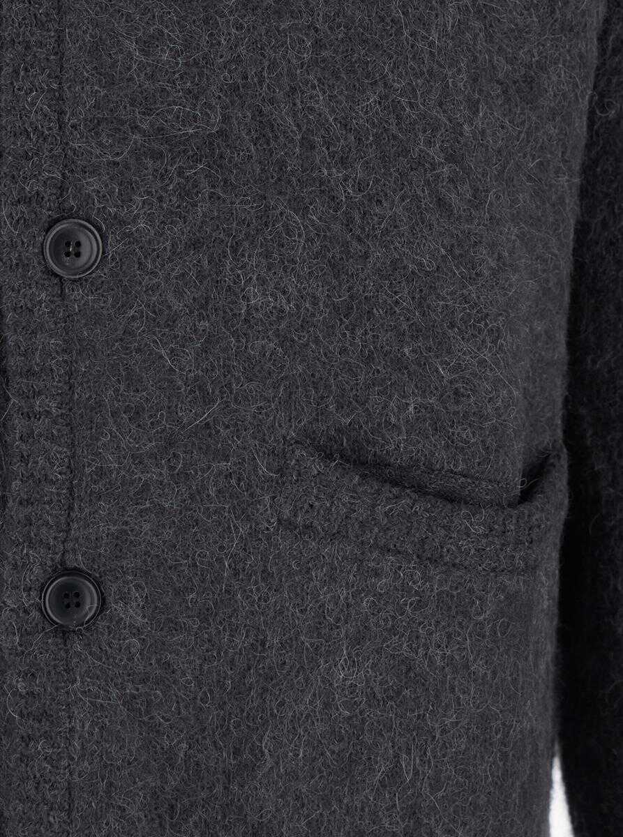 Pulovere Tonywack Grey Crew Neck Sweater With Front Pockets And Brushed Effect In Fabric Man GREY Barbati (BM 19289727) 3