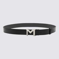 Curele Montblanc Black Leather Belt Barbati