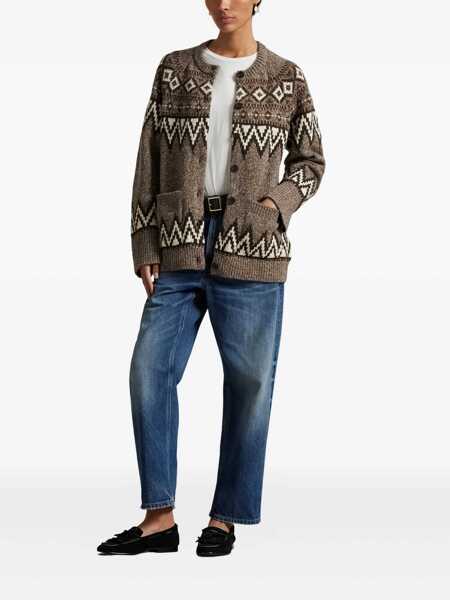 Cardigane Ralph Lauren Wool blend Fair Isle cardigan Brown Femei (BM 19291503) 2