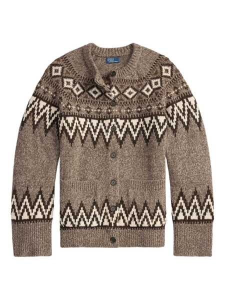 Cardigane Ralph Lauren Wool blend Fair Isle cardigan Brown Femei (BM 19291503) 1