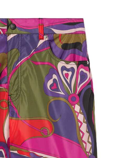 Pantaloni casual PUCCI Cargo pants with Orchidee print Purple Femei (BM 19291515) 3