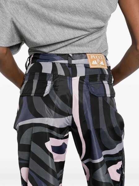 Pantaloni casual PUCCI Marmo print cargo pants Black Femei (BM 19291527) 5