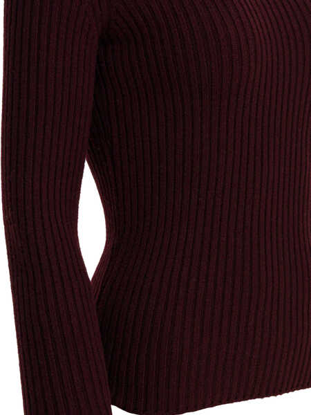Pulovere Max Mara Wool and cashmere turtleneck sweater Bordeaux Femei (BM 19291554) 4
