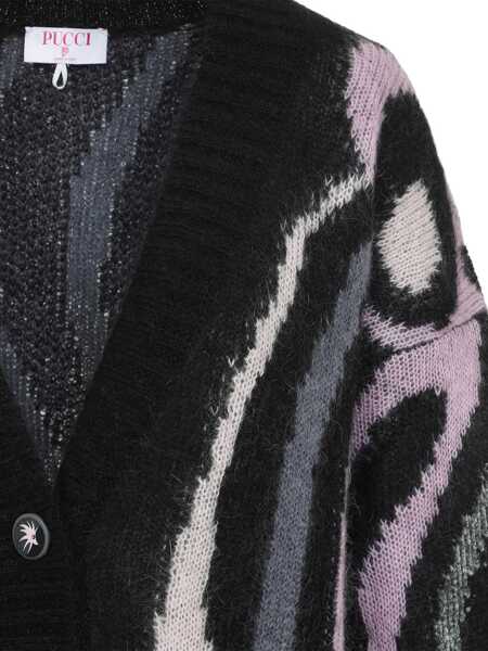 Cardigane PUCCI Marmo print cardigan Black Femei (BM 19291557) 3