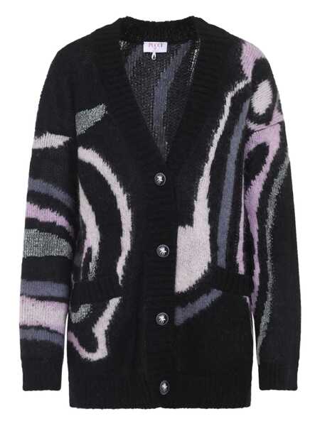 Cardigane PUCCI Marmo print cardigan Black Femei (BM 19291557) 1