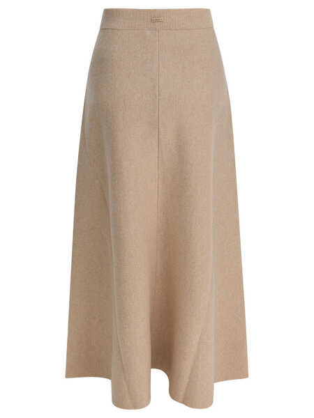 Fuste casual Max Mara Wool and cashmere flared skirt Beige Femei (BM 19291572) 2