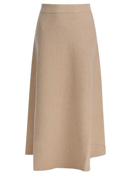 Fuste casual Max Mara Wool and cashmere flared skirt Beige Femei (BM 19291572) 1