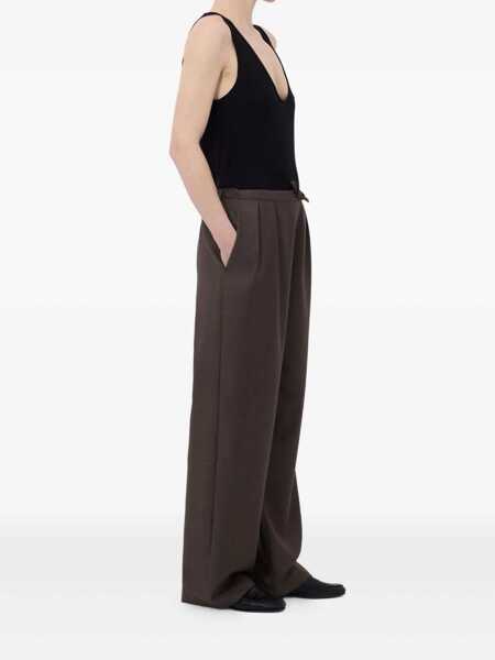 Pantaloni casual LOULOU DE SAISON Cove LDS Pants Brown Femei (BM 19291650) 3