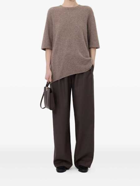 Pulovere LOULOU DE SAISON Raven crewneck sweater in wool blend Beige Femei (BM 19291776) 2