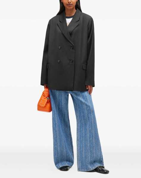 Sacouri office Ganni Double-Breasted Wool Jacket BLACK Femei (BM 19292021) 2