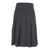 DUNST Grey Pleated Midi Skirt With Belt Loops And Side Concealed Closure In Wool Woman GREY