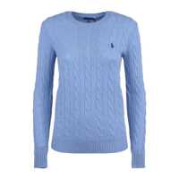 Pulovere Ralph Lauren Light Blue Wool And Cashmere Cable Crew Neck Sweater Femei