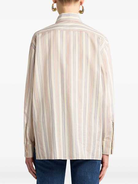 Camasi ETRO Etro Striped Shirt With Placed Print MULTICOLOR Femei (BM 19293375) 3