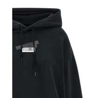 Topuri MM6 Maison Margiela Dama - Bluze de trening MM6 Maison Margiela MM6 Maison Margiela Black Logo Hoodie VINTAGE BLACK Femei (BM 19294077) - B-mall.ro