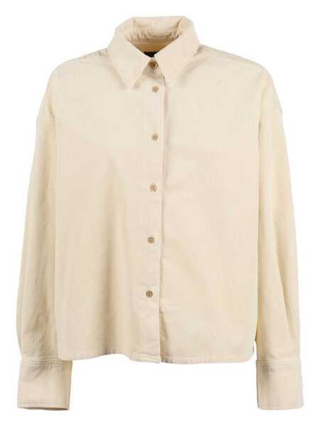 Camasi 7 For All Mankind NINA CROPPED SHIRT Corduroy Eggshell Beige Femei (BM 19294650) 1