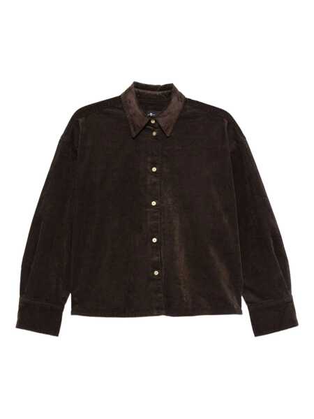 Camasi 7 For All Mankind NINA CROPPED SHIRT Corduroy Coffee Bean Brown Femei (BM 19294656) 1