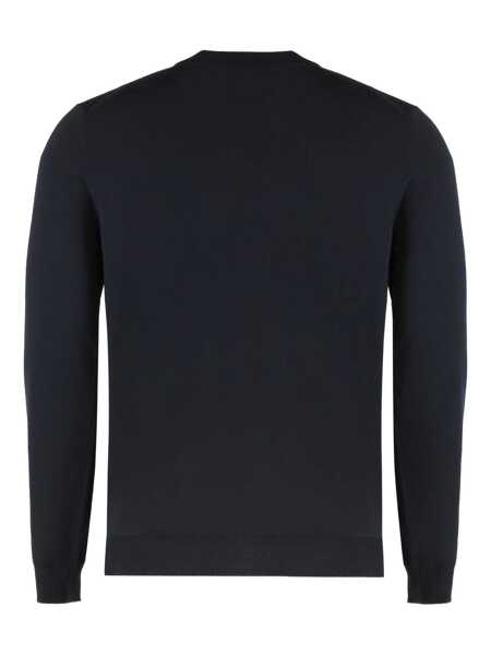 Pulovere Slowear Slowear Sweater With Round Neck In Wool Black Barbati (BM 19296078) 2