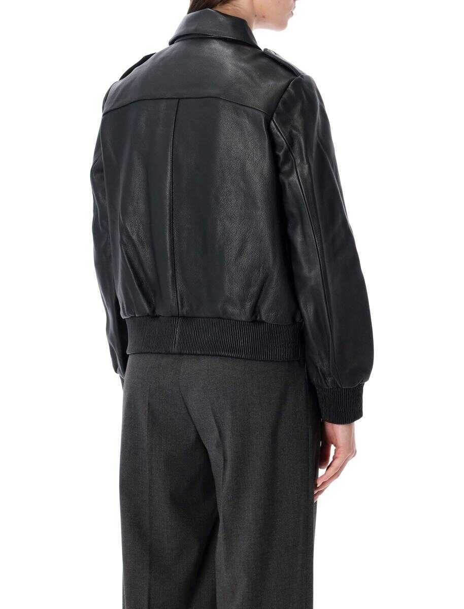 Geci Sessun Sessn Miley Lamb Leather Blouson Black Femei (BM 19296969) 2