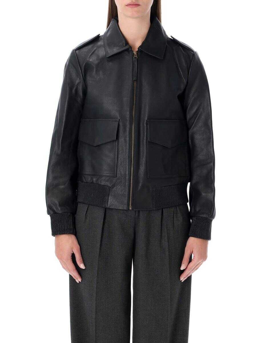 Geci Sessun Sessn Miley Lamb Leather Blouson Black Femei (BM 19296969) 1