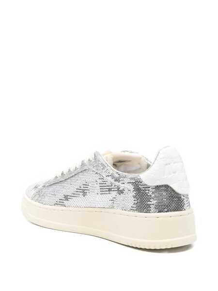 Sneakers AUTRY Autry Dallas Low Sparkling Sneakers In Silver And White Sequins SILVER, WHITE Femei (BM 19297371) 3