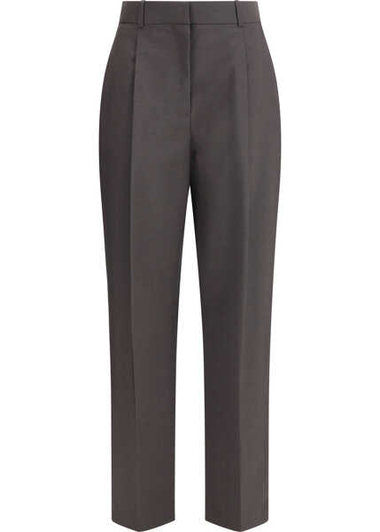 Pantaloni casual THE ROW Mikkela trousers DARK BROWN Femei (BM 19298153) 1