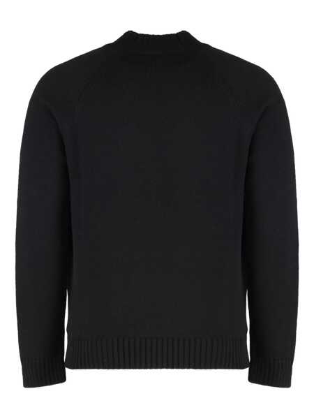 Pulovere Slowear Slowear Sweater With Crew Neck In Virgin Wool Black Barbati (BM 19302522) 2