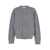 WOOYOUNGMI Grey Crewneck Cardigan With Logo Detail On The Rear In Wool Blend Man GREY