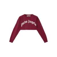 Pulovere Palm Angels Palm Angels Cotton Crop Sweatshirt With Logo Femei