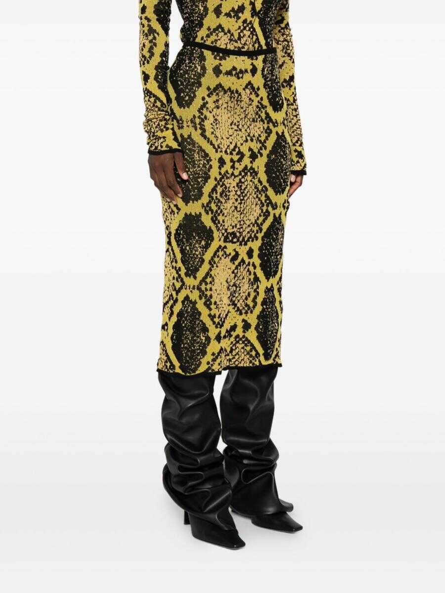 Fuste THE ATTICO The Attico Midi Skirt YELLOW Femei (BM 19303086) 2